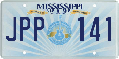 MS license plate JPP141