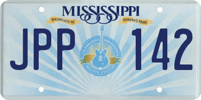 MS license plate JPP142