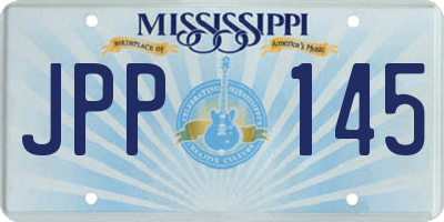 MS license plate JPP145