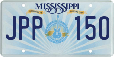 MS license plate JPP150