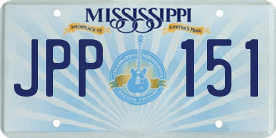 MS license plate JPP151