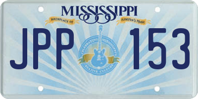 MS license plate JPP153
