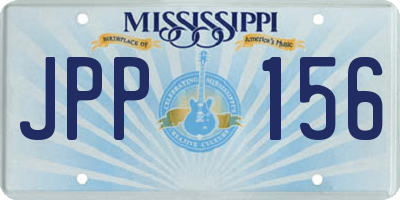 MS license plate JPP156