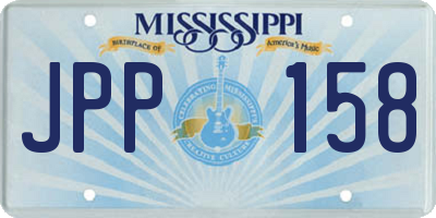 MS license plate JPP158