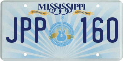 MS license plate JPP160