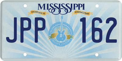 MS license plate JPP162