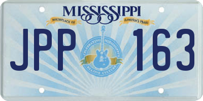 MS license plate JPP163