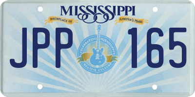MS license plate JPP165
