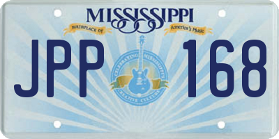 MS license plate JPP168