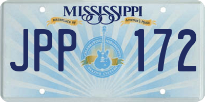 MS license plate JPP172