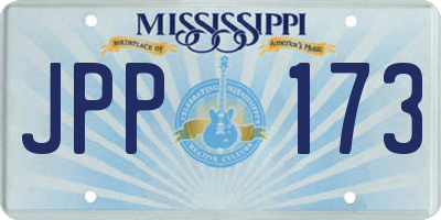 MS license plate JPP173