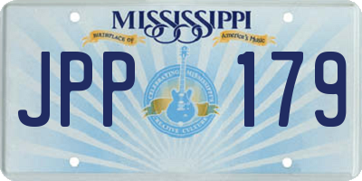 MS license plate JPP179