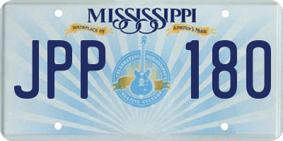 MS license plate JPP180
