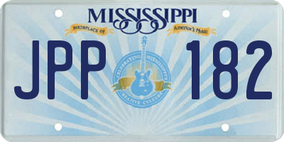 MS license plate JPP182