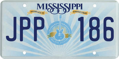 MS license plate JPP186