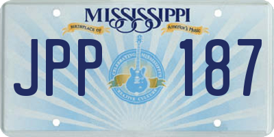 MS license plate JPP187