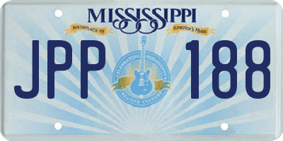 MS license plate JPP188