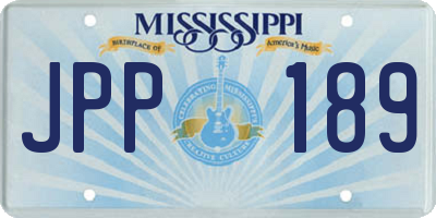 MS license plate JPP189