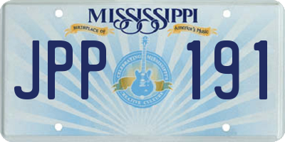 MS license plate JPP191
