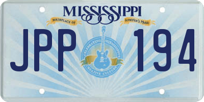 MS license plate JPP194