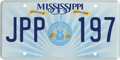MS license plate JPP197