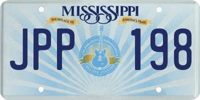 MS license plate JPP198
