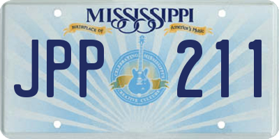 MS license plate JPP211