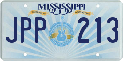 MS license plate JPP213