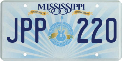 MS license plate JPP220