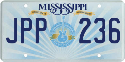 MS license plate JPP236