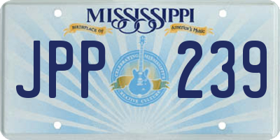 MS license plate JPP239
