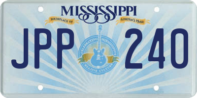MS license plate JPP240