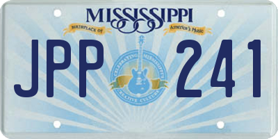 MS license plate JPP241