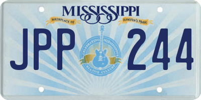 MS license plate JPP244