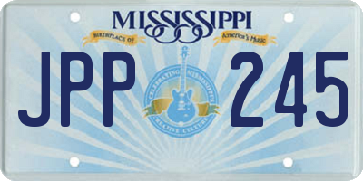 MS license plate JPP245