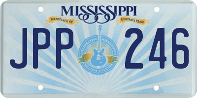 MS license plate JPP246