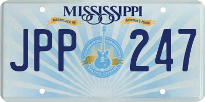 MS license plate JPP247