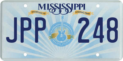 MS license plate JPP248