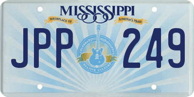 MS license plate JPP249