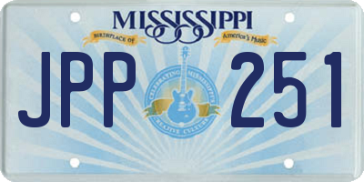 MS license plate JPP251
