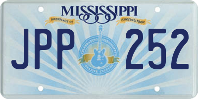 MS license plate JPP252