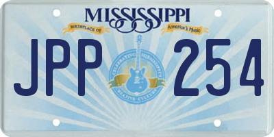 MS license plate JPP254