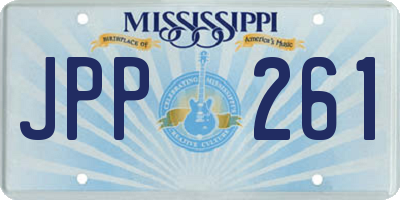 MS license plate JPP261