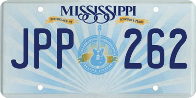 MS license plate JPP262