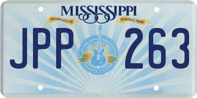 MS license plate JPP263