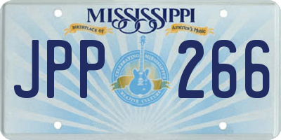 MS license plate JPP266