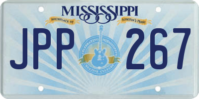 MS license plate JPP267