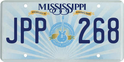 MS license plate JPP268
