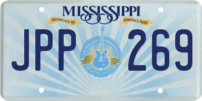 MS license plate JPP269