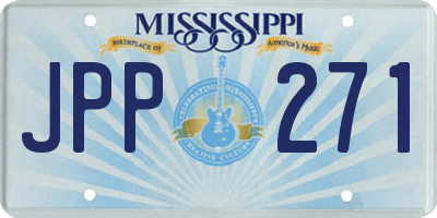 MS license plate JPP271